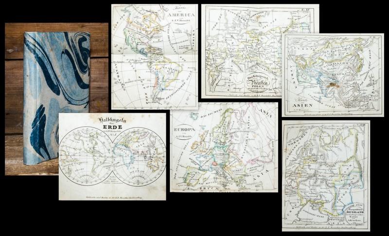Taschen Atlas Uber Alle Theile Der Erde Fur Den Geographischen Unterricht In Knaben Und Madchen Schulen 3te Auflage Von Atlas Weltkarte Australien Kontinente Etc Heunisch A J V Antiquariat Thomas Rezek
