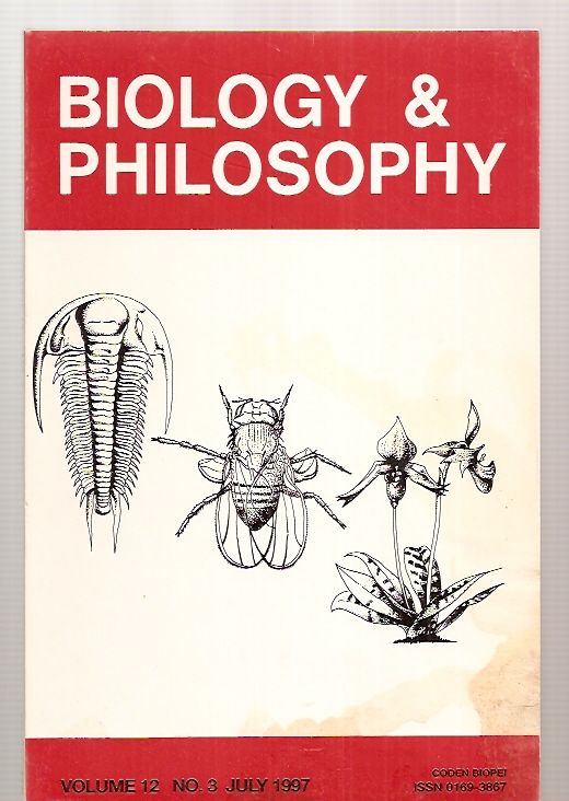 BIOLOGY & PHILOSOPHY VOLUME 12 NO. 3 JULY 1997 - Biology & Phiosophy) Ruse, Michael (editor) [Cecilia M. Heyes, Frederick Rauscher, Camilo J. Cela-Conde, Gisele Marty, Bruce N. Waller, Lee McIntrye, William A. Rottschaefer, James A. Ryan, David J. Depew, Lisa Gannett, Paul E. Griffiths, John Dupre]