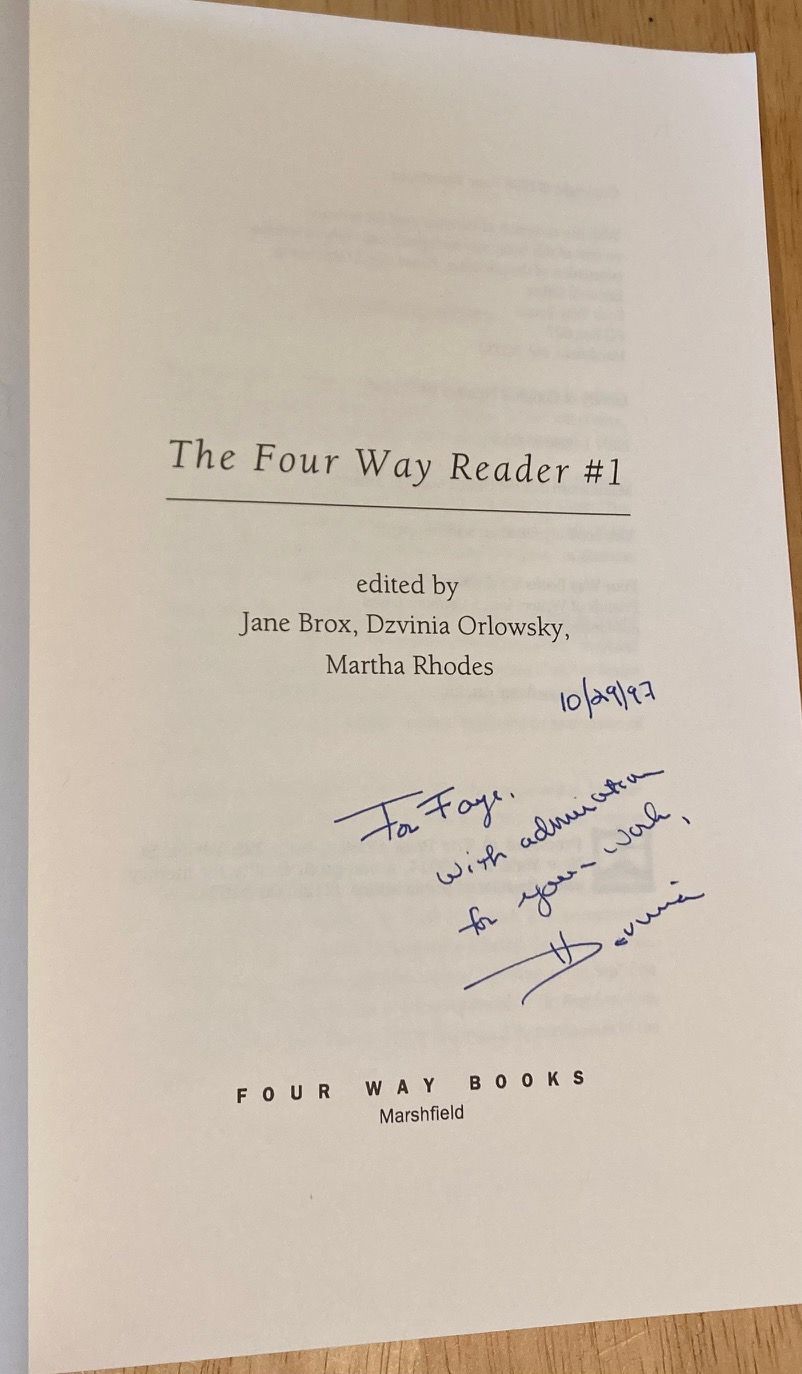 The Four Way Reader #1 by Brox, Jane and Dzvinia Orlowsky and 