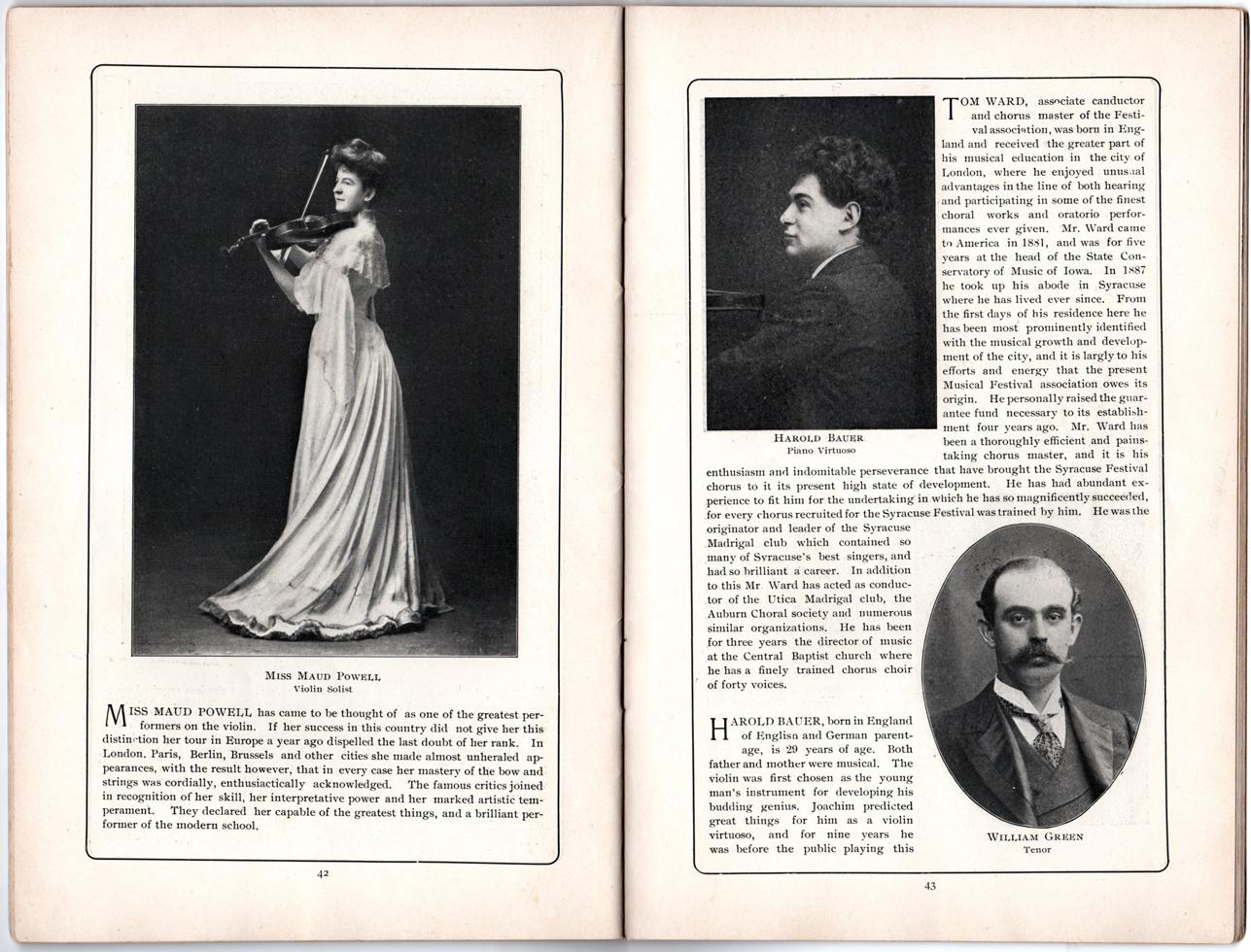 Syracuse (N.Y.) Music Festival April 18, 19, 20, 1904. Official