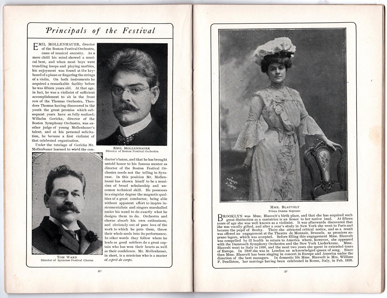 Syracuse (N.Y.) Music Festival April 18, 19, 20, 1904. Official