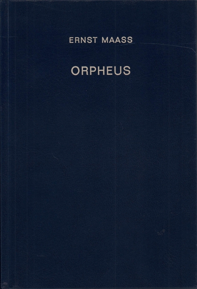 Orpheus. Untersuchungen zur griechischen, römischen, altchristlichen Jenseitsdichtung und Religion. (REPRINT d. Ausg. München 1895). - Maass, Ernst.