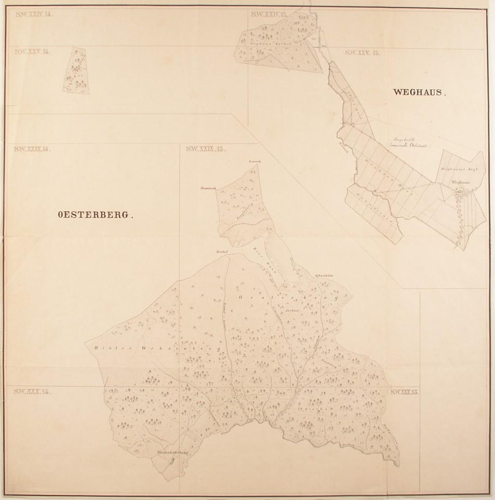 ÖSTERBERG/bei Greding. - Karte. Bayerische Generalstabskarte von
