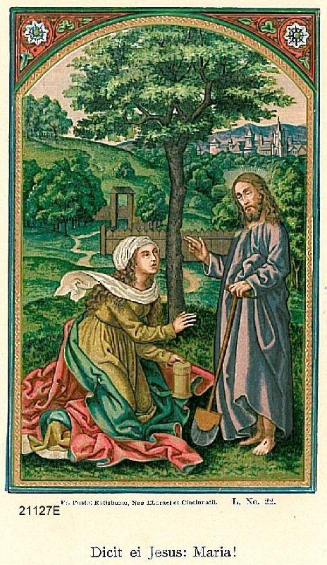 JESUS als Gärtner. "Dicit ei Jesus Maria!" Blick in den Garten von