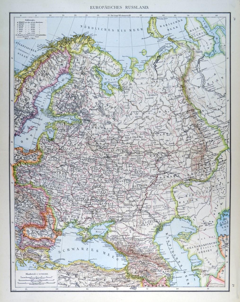 RUSSLAND. - Karte.