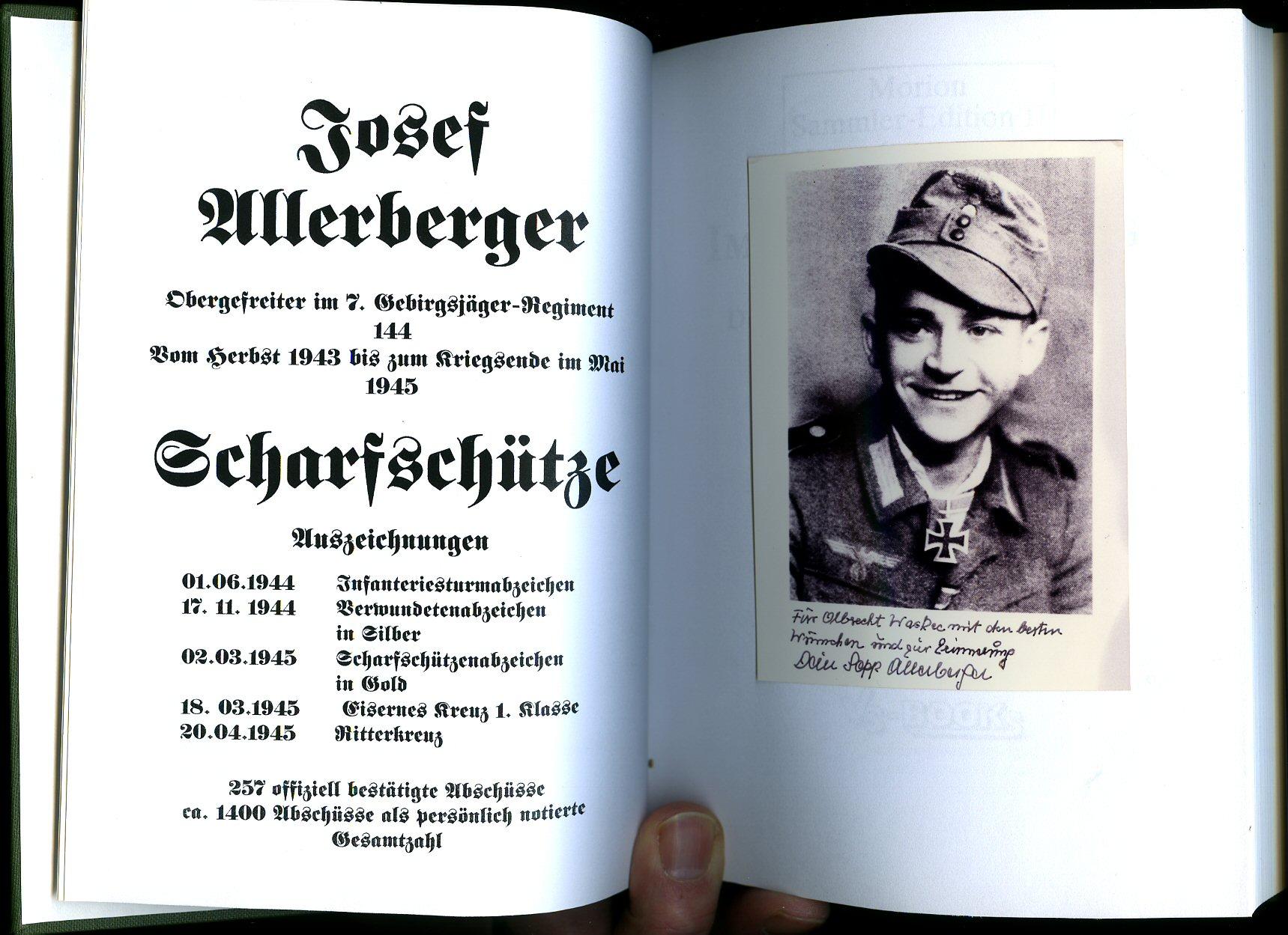 3 Gebirgs-Division Scharfschütze Sepp Allerberger Buch Im Auge des Jägers