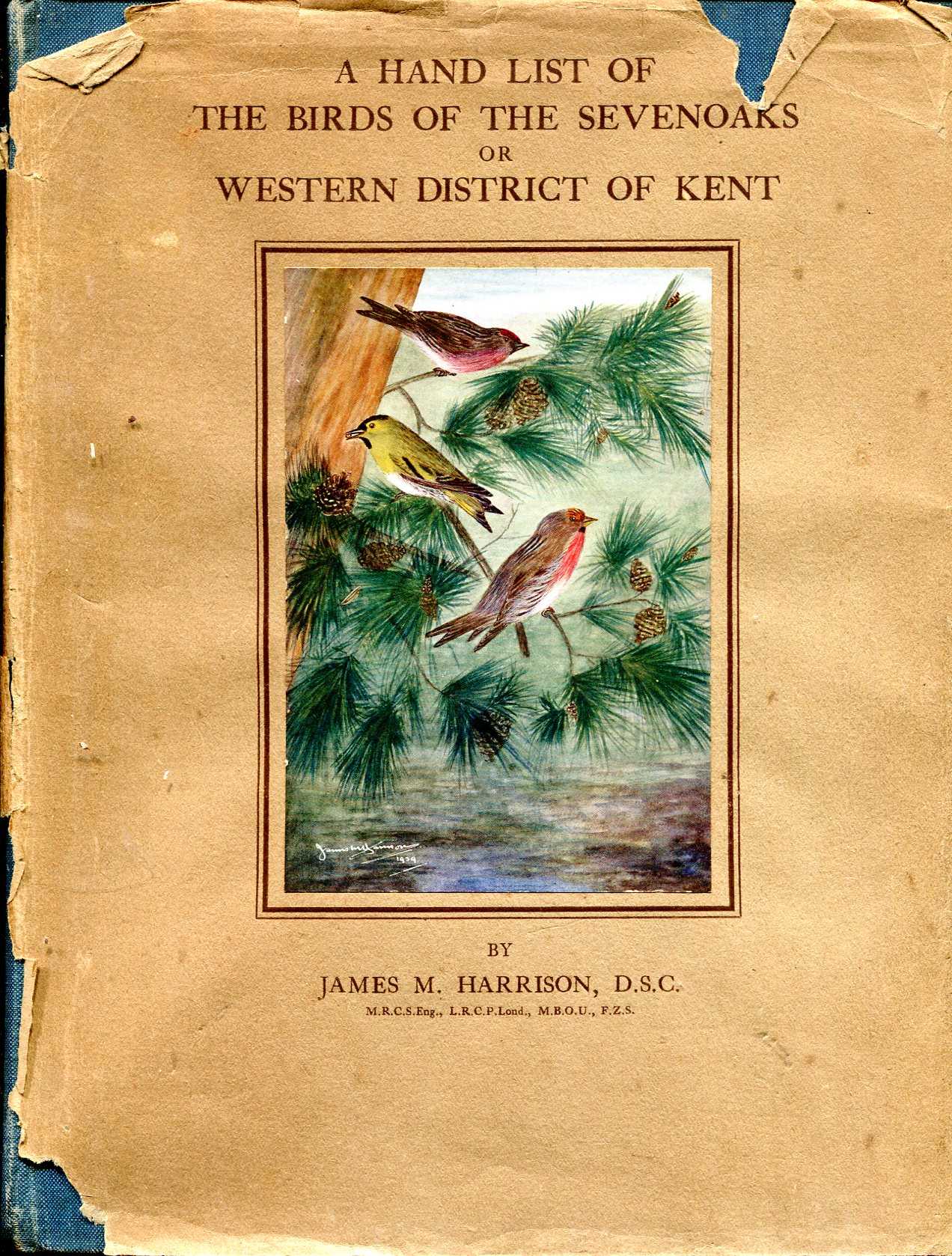 a-handlist-of-the-birds-of-the-sevenoaks-or-western-district-of-kent-by-harrison-james-m-very