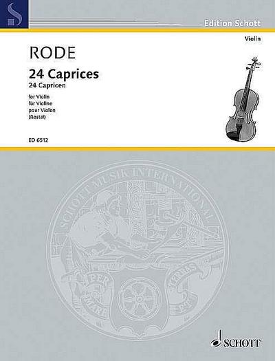 24 Capricen, Violine : In Etüdenform, in den 24 Tonarten - Max Rostal