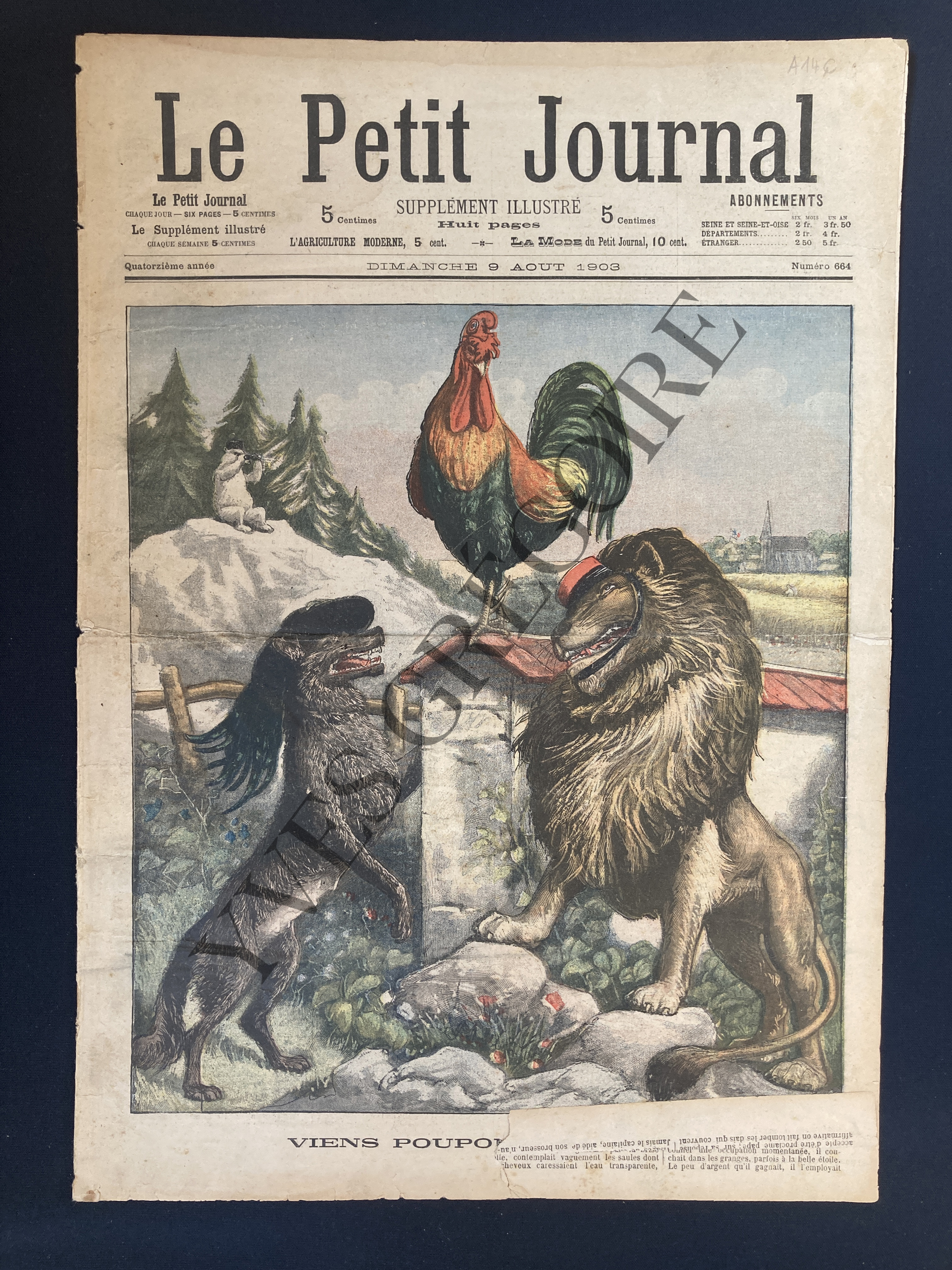 LE PETIT JOURNAL-N°664-DIMANCHE 9 AOUT 1903 [Bon] [Couverture souple]