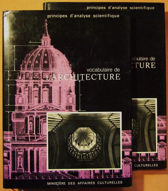 Vocabulaire de l'architecture. Principes d'analyse scientifique. Collectif (Ministère des Affaires Culturelles) [Très bon] [Couverture rigide]
