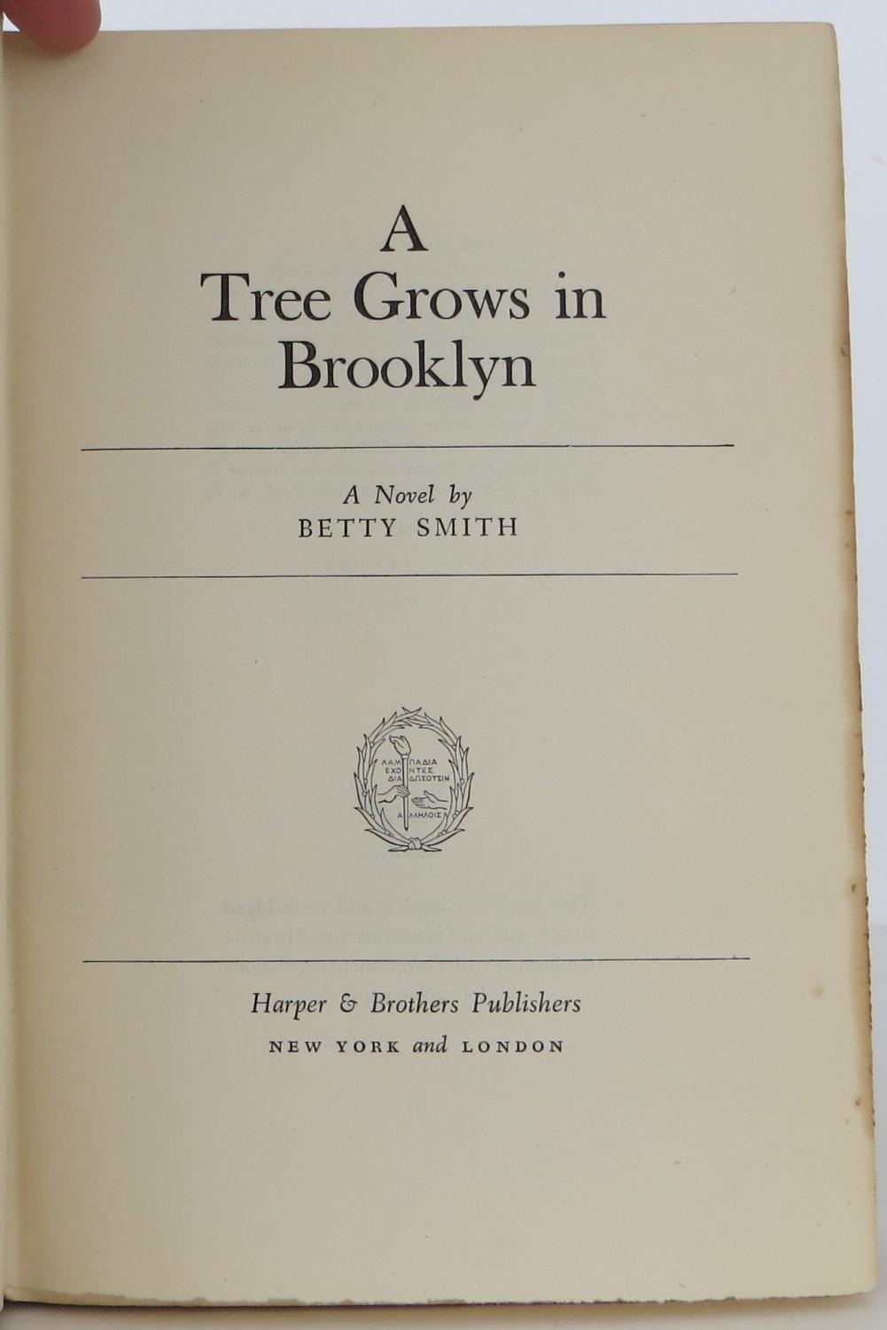 A Tree Grows In Brooklyn Short Summary A Tree Grows in Brooklyn de Betty Smith: Very Good Hardcover (1943) 1st