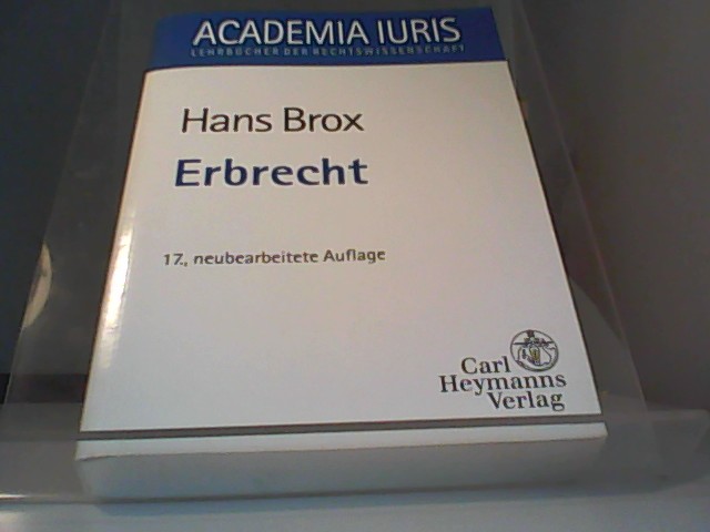 Erbrecht. Academia iuris - Brox, Hans