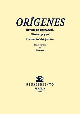 ORÍGENES. Revista de literatura. Números 35 y 36. Colaboran: Vicente Aleixandre, María Zambrano, Ramón Ferreira, Luis Cernuda, Guillermo Infante, Jorge Guillen, J. D. García Bacca, Thomas Merton, Wallace Fowlie, Gabriela Mistral, Alejo Carpentier, Roberto Ruíz, W. H. Auden, Niso Malaret, Luis Marre, Rene Char y Caroline Gordon Edición facsímil. Edición y prólogo de Gema Areta. - RODRÍGUEZ FEO, José (Dir.).-