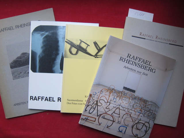 Konvolut aus 5 Bänden : 1) Frühe Arbeiten auf Papier. / 2) Arbeiten für eine Landschaft. / 3) Der Fries von Suomenlinna. / 4) Arbeiten zur Zeit. / 5) Documenta der Kleinplastiken. - Rheinsberg, Raffael [Illustr.]