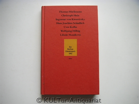 Der Berliner Literaturpreis 1992. - Various