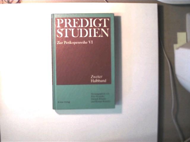 predigtstudien für das kirchenjahr 1984/85. perikopenreihe I - erster halbband