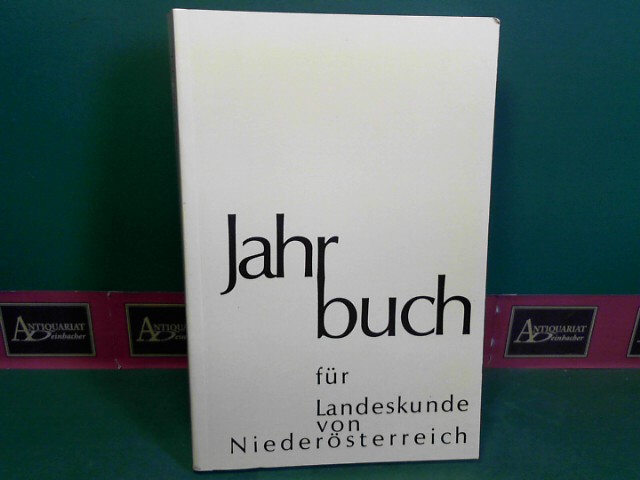 Jahrbuch für Landeskunde von Niederösterreich, Neue Folge 57/58, 1991-1992. - Verein für Landeskunde von NÖ und Wien (Hrsg.)