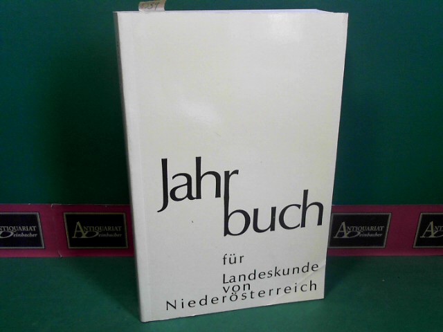 Jahrbuch für Landeskunde von Niederösterreich, Neue Folge 57/58, 1991/1992. - Verein für Landeskunde von NÖ und Wien (Hrsg.)