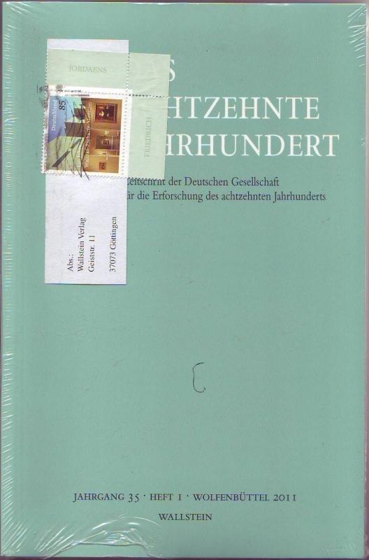 Das achtzehnte Jahrhundert. Zeitschrift der Deutschen Gesellschaft für die Erforschung des achtzehnten Jahrhunderts. Jahrgang 35, Heft 1