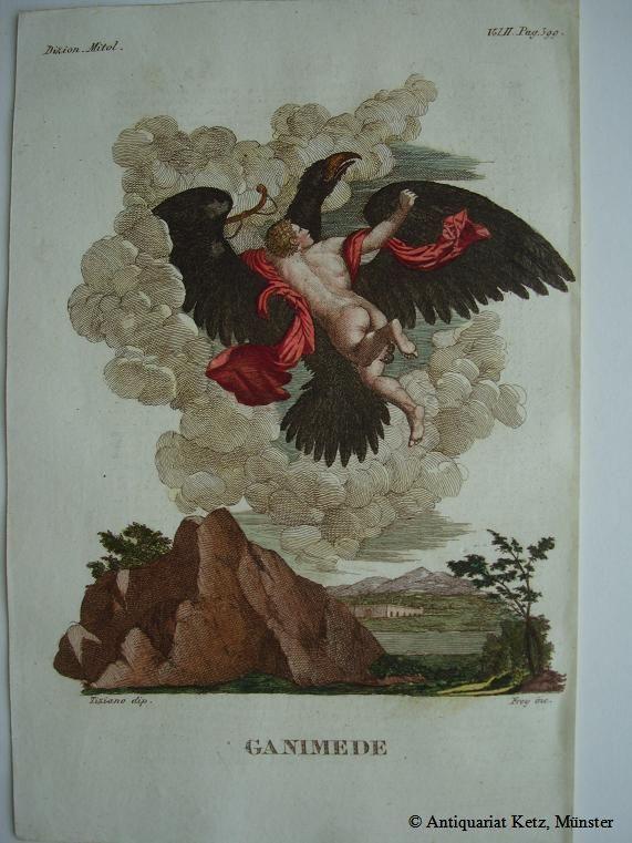 Ganymed Ganimede Altkolorierte Radierung Von Frey Nach Tixiano Grosse Ca 15 X 22 Cm 1820 Kunst Nbsp Nbsp Grafik Nbsp Nbsp Poster Antiquariat Hans Jurgen Ketz