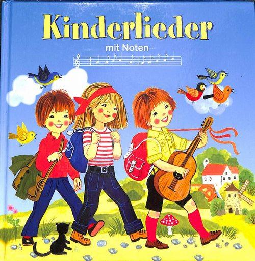 Kinderlieder mit Noten und farbigen Illustrationen - Kollektiv