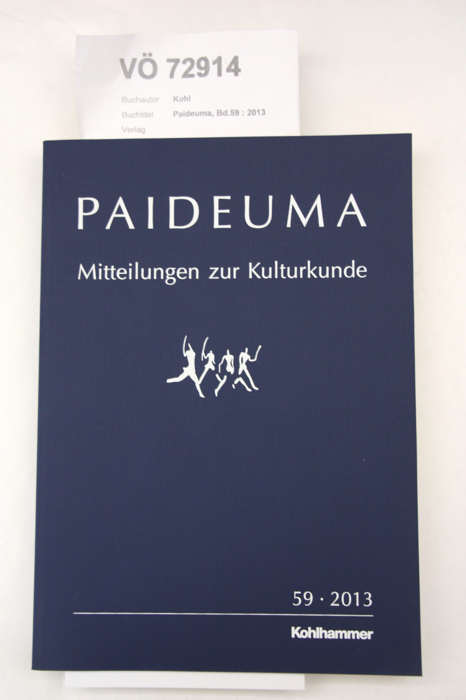 Paideuma, Bd.59 : 2013 - Karl-Heinz Kohl