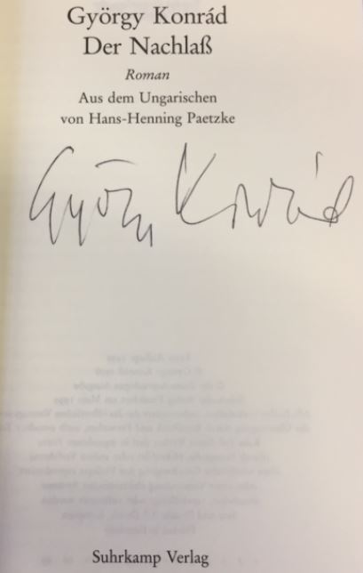 Der Nachlass.- signiert, Erstausgabe Roman. - Konrád, György.