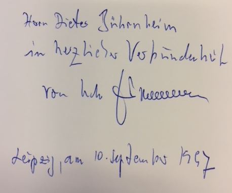 Udo Zimmermann- signiert, Widmungsexemplar, Erstausgabe Leidenschaft Musik - Abenteuer Theater , Komponist - Intendant - Dirigent., - Hennenberg, Fritz.