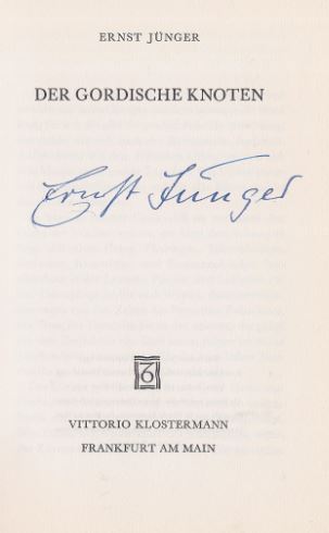 Der gordische Knoten. - Jünger, Ernst.