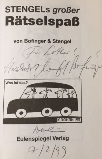 Stengels großer Rätselspaß. - Bofinger, Manfred und Hansgeorg Stengel.