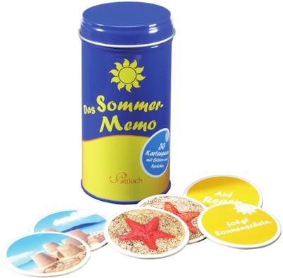 Das Sommer-Memo (Spiel) : 30 Kartenpaare mit Bildern und Sprüchen in Metalldose