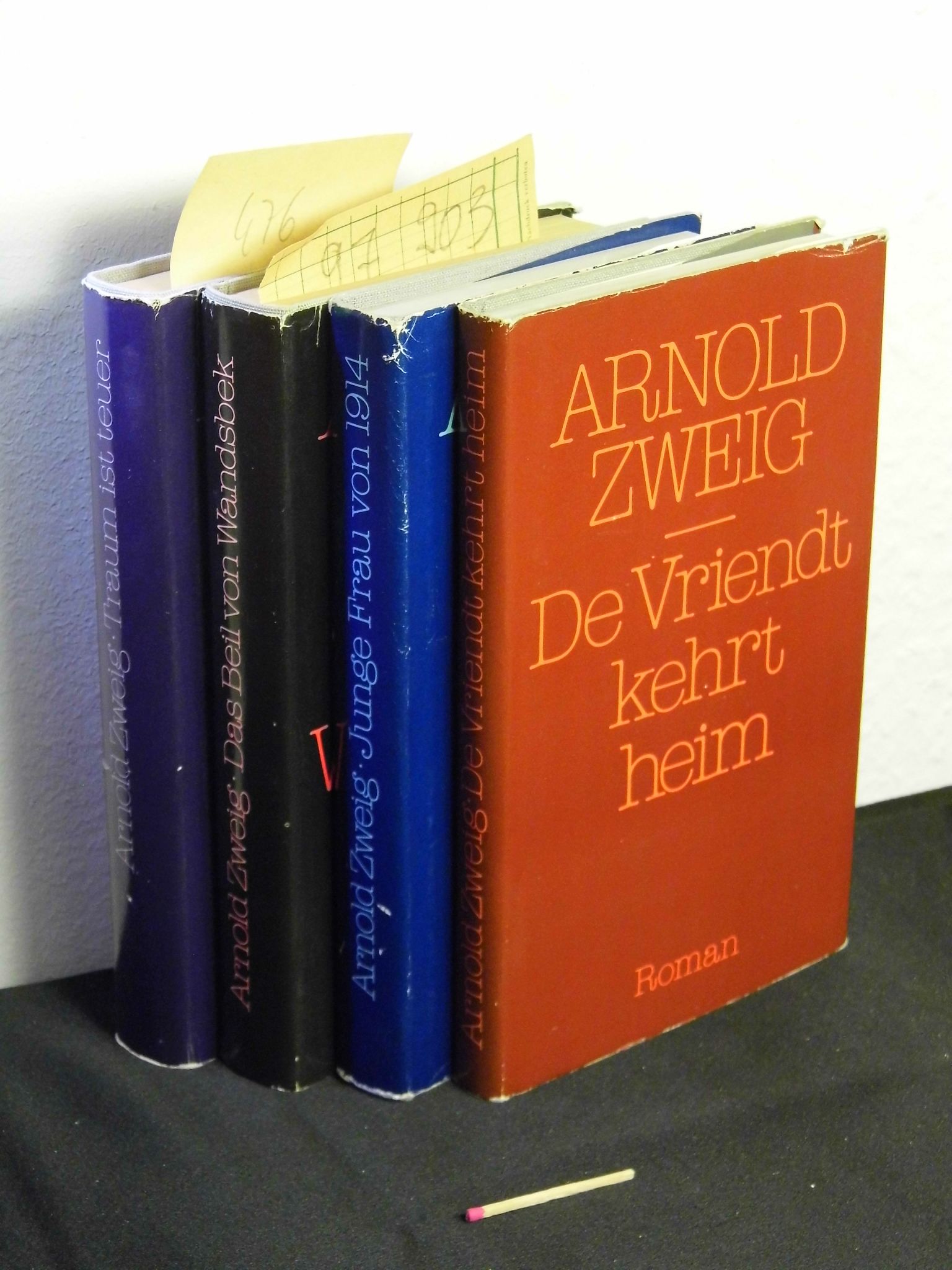 Ausgewählte Werke in Einzelausgaben. Band 2, 8, 9, 10 (4 Bände) - Band 2: Junge Frau von 1914 + Band 8: De Vriendt kehrt heim + Band 9: Das Beil von Wandsbek + Band 10: Traum ist teuer Roman - - Zweig, Arnold -