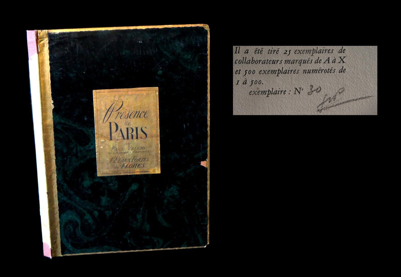 [Signé] Présence de Paris. VALERY (Paul) - FLORES (Eaux-fortes de). [ ] [Couverture rigide]