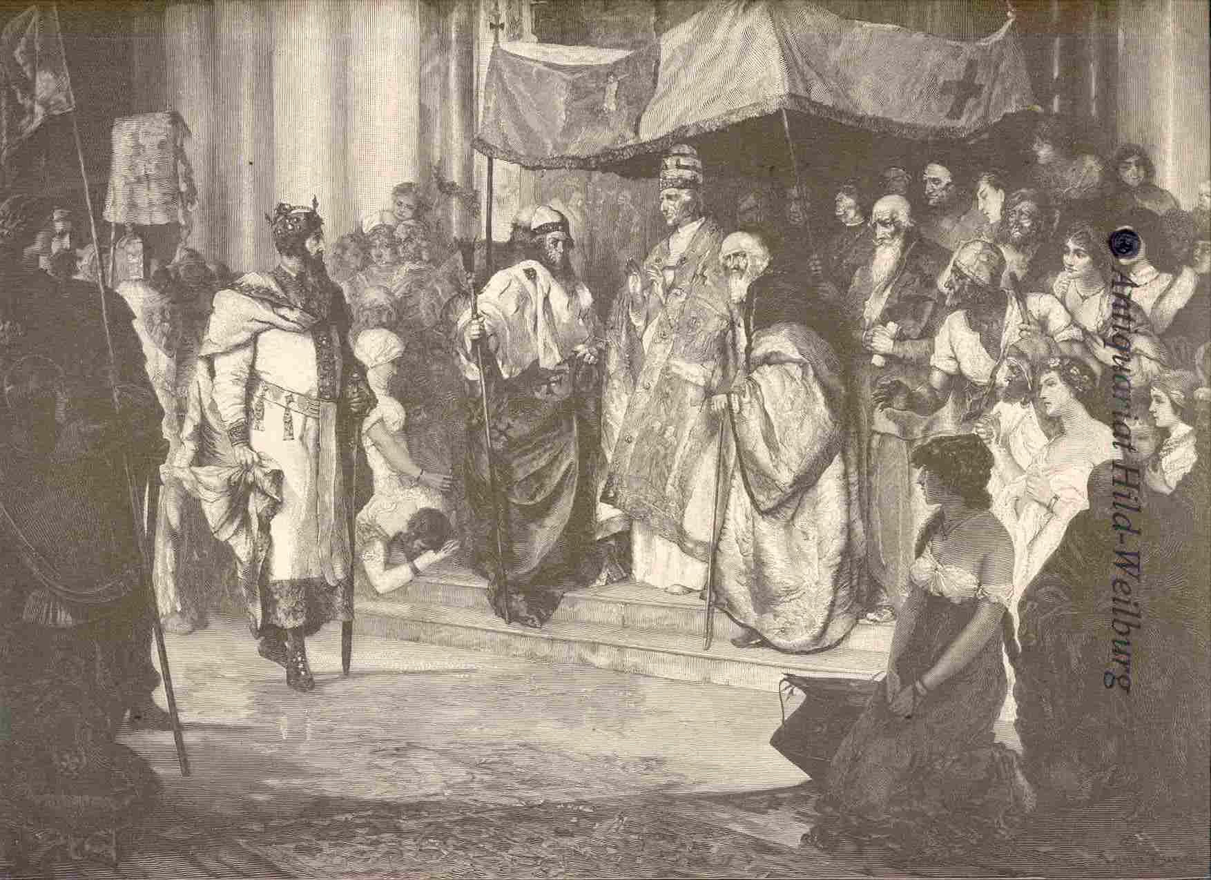 Zusammenkunft des Kaisers Friedrich Barbarossa mit Papst Alexander III