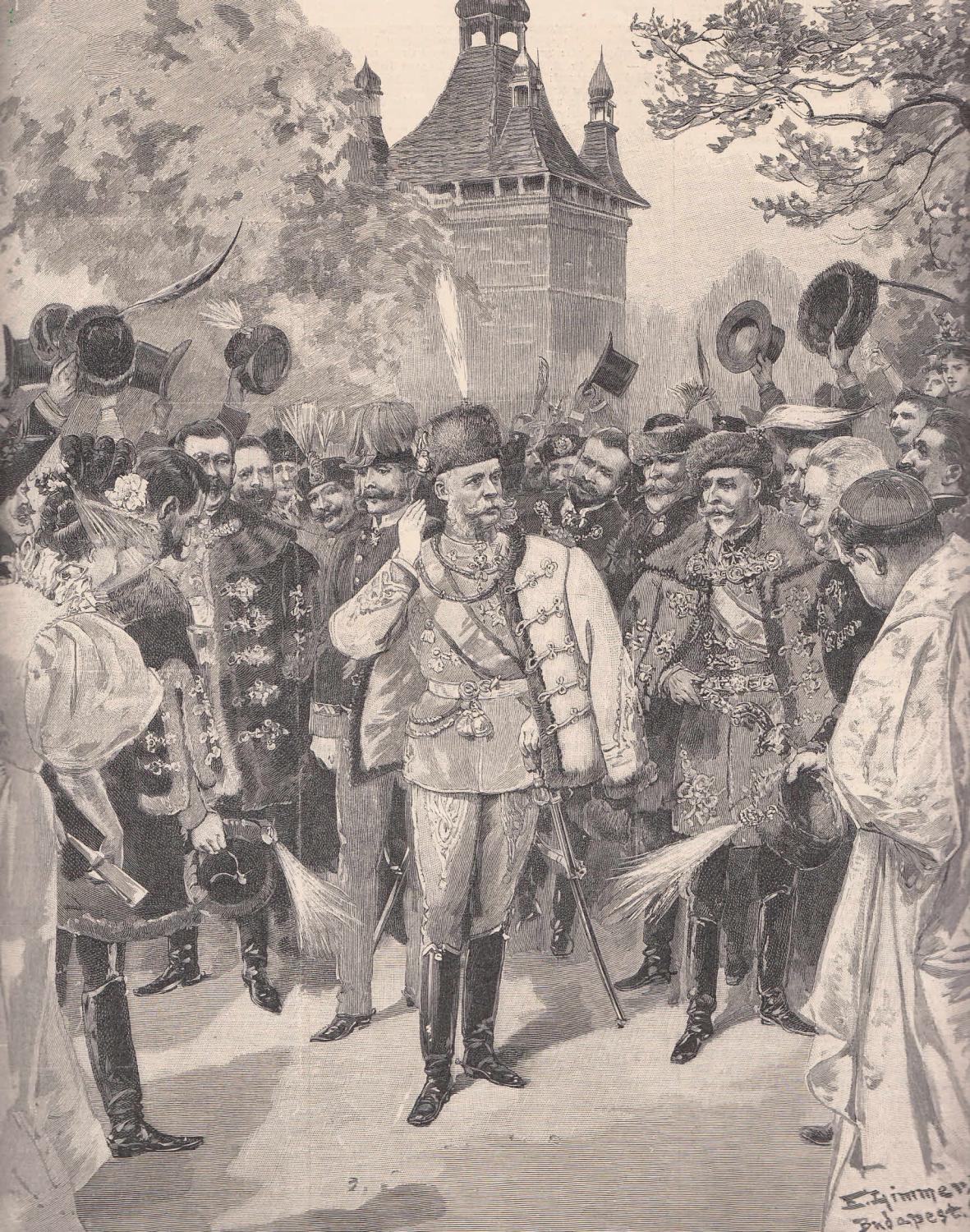 Von der Millenniumsausstellung in Budapest Der Kaiser bei seinem