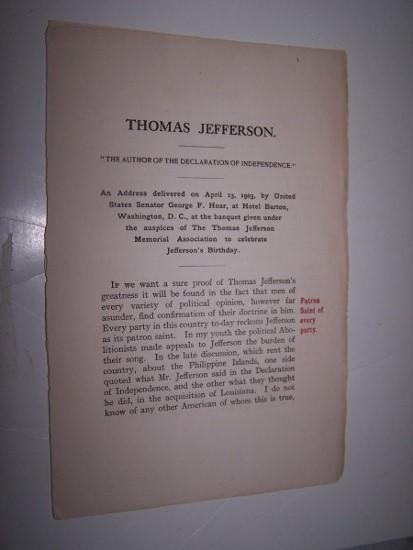 thomas jefferson speech on the declaration of independence