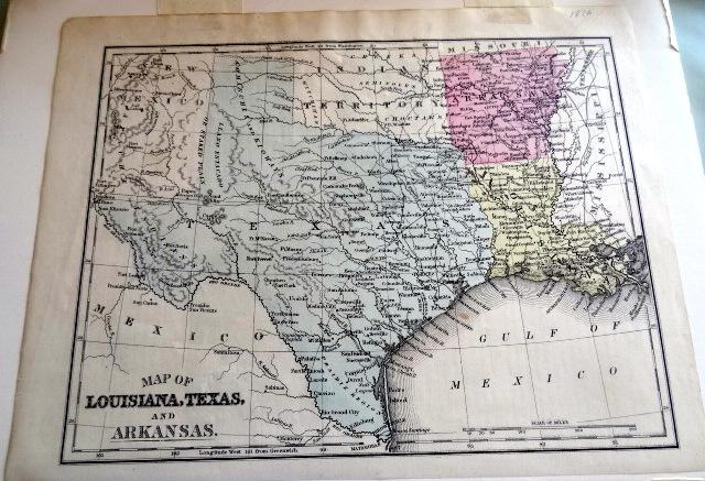 Map Of Texas And Arkansas Map Of Louisiana, Texas And Arkansas. By Annon.: (1876) Map | The Bookstall