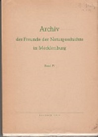 Archiv des Vereins der Freunde der Naturgeschichte in Mecklenburg.