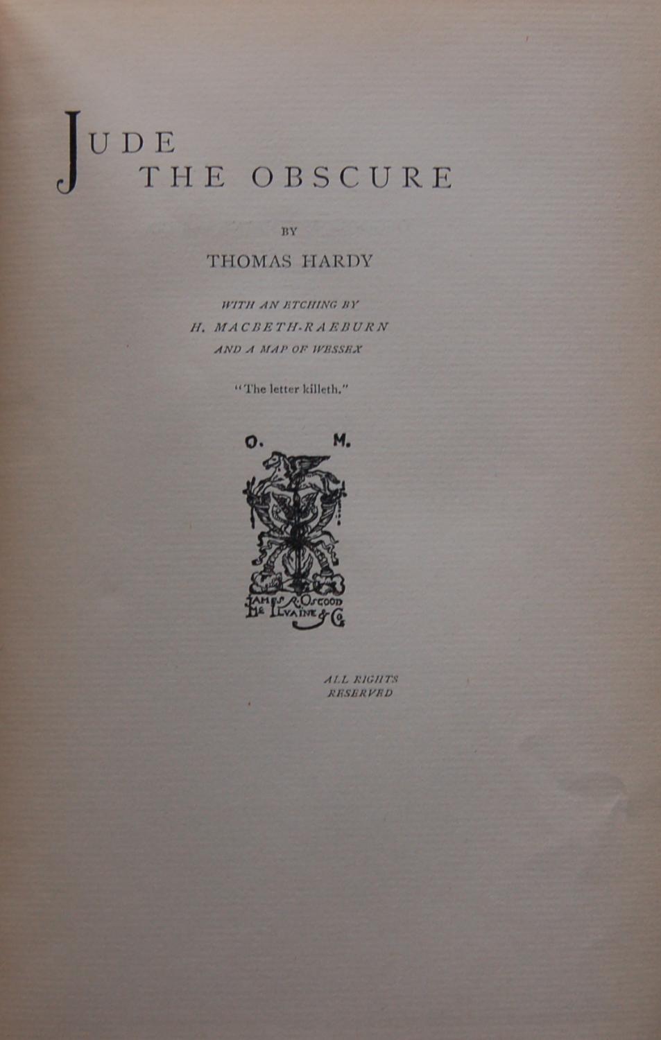 thomas hardy obscure thomas hardy obscure