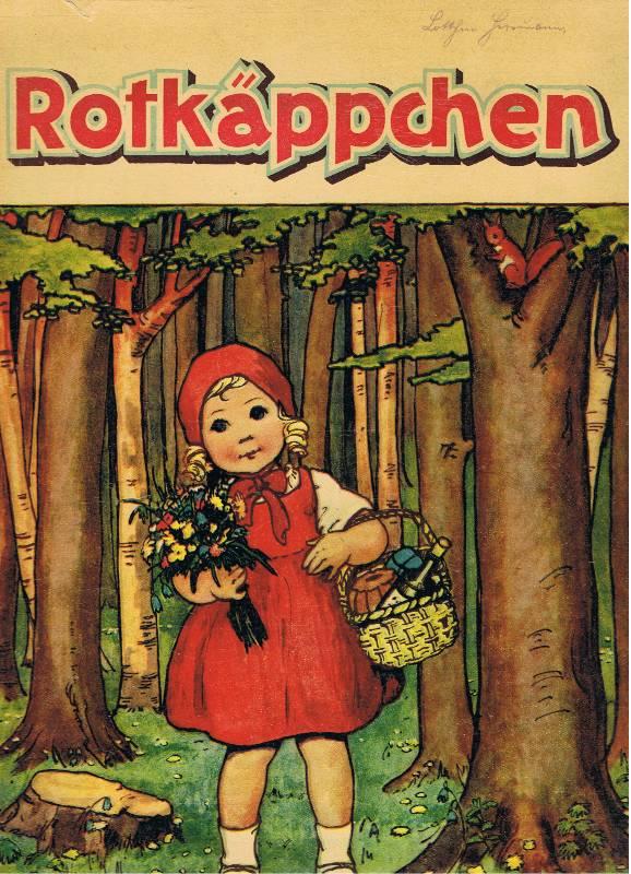 ROTKÄPPCHEN. Bilderbuch um 1900, wohl selten von Grimms Märchen: (1900 ...