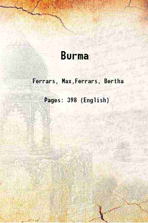 Burma 1901 [Hardcover] - Ferrars, Max,Ferrars, Bertha