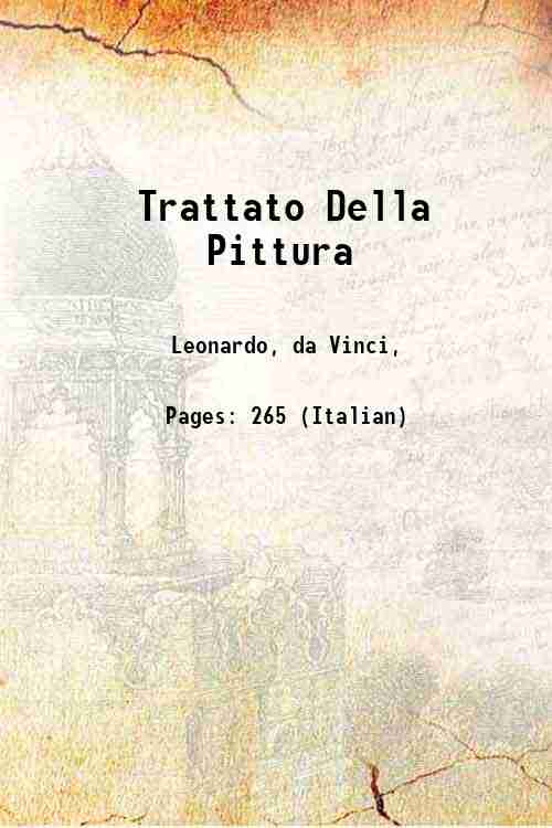 Trattato Della Pittura 1786 [Hardcover] - Leonardo, da Vinci,