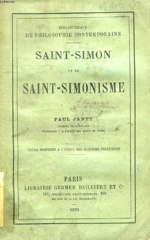 SAINTSIMON ET LE SAINTSIMONISME by PAUL bon Couverture souple