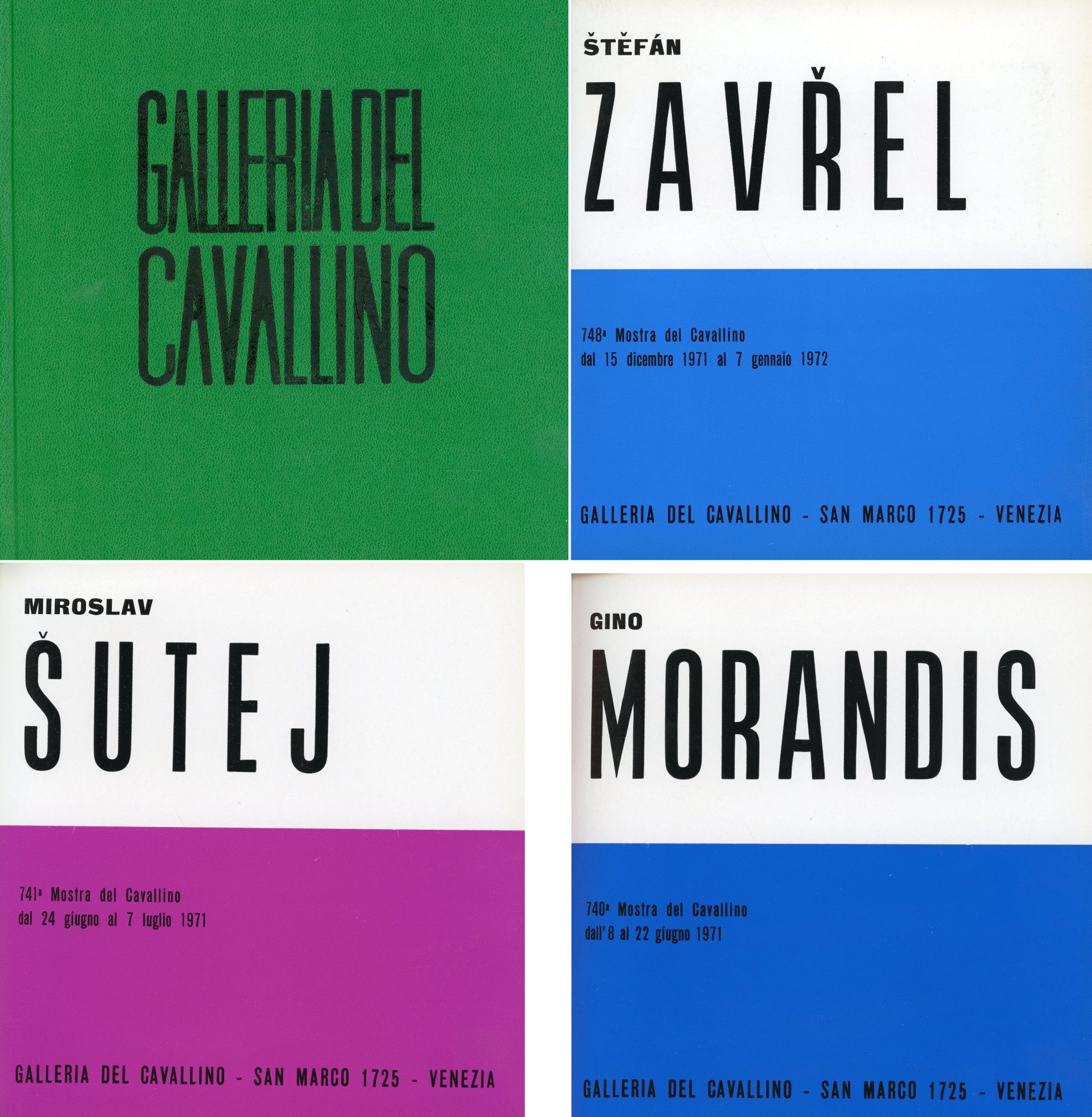 9 gennaio 1968-15 gennaio 1969 GALLERIA DEL CAVALLINO Cataloghi mostre