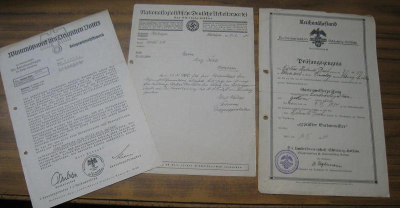 Konvolut mit 10 Dokumenten aus dem Kreis Pinneberg und Umgebung von