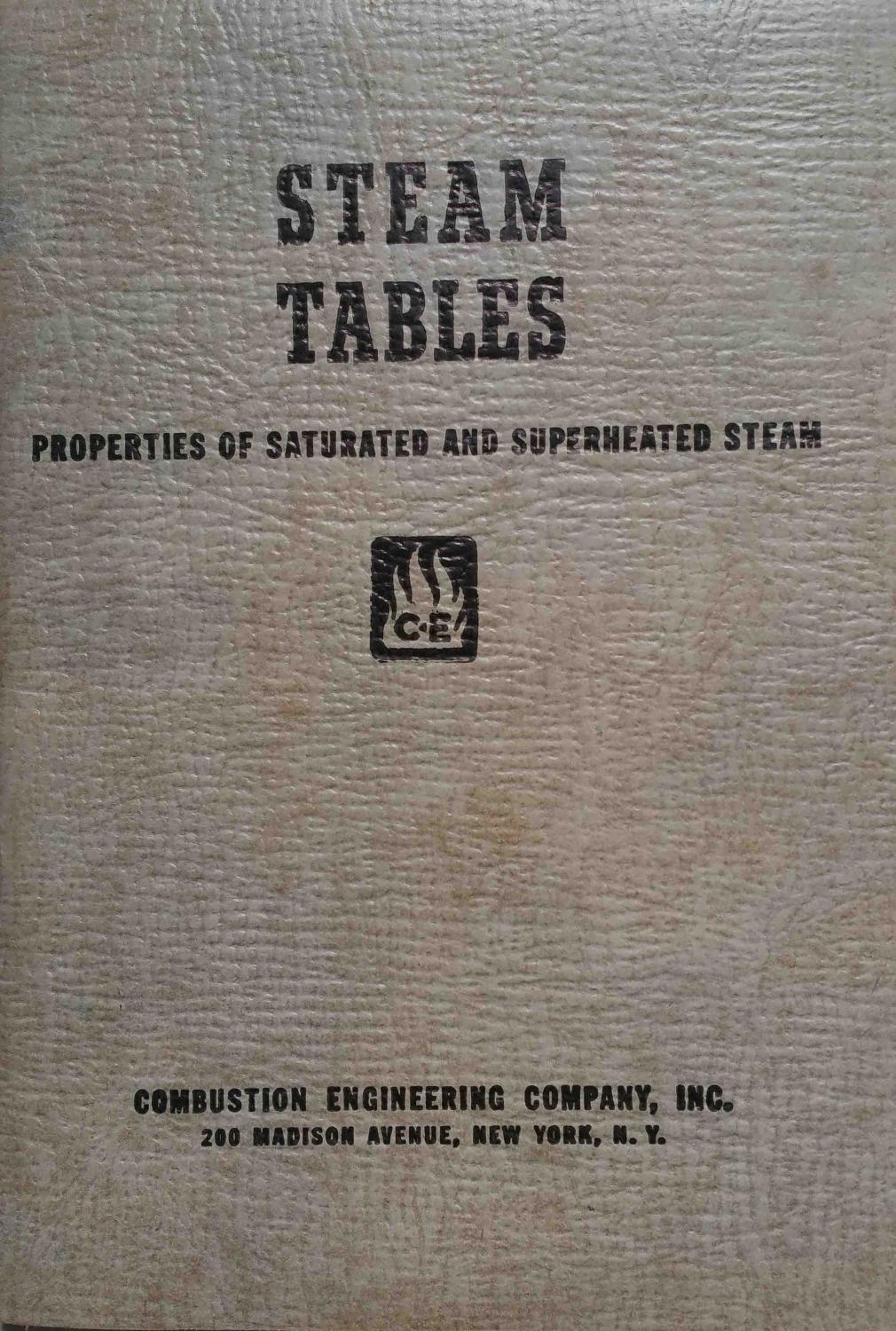 Steam Tables Properties Of Saturated