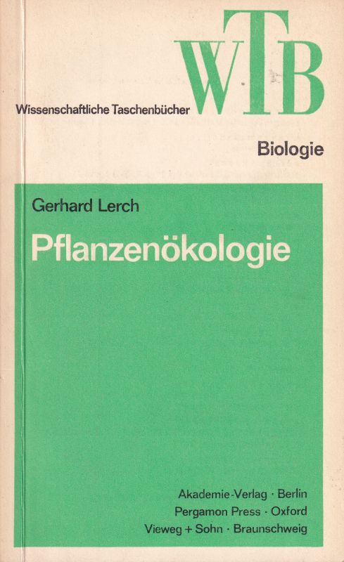 Pflanzenökologie - Lerch,Gerhard