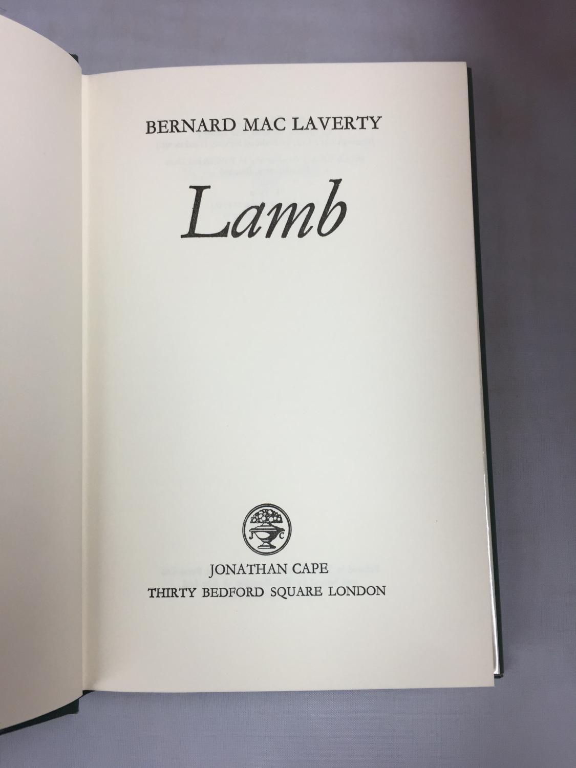 Lamb by MacLaverty, Bernard Fine Hardcover (1980) First Edition
