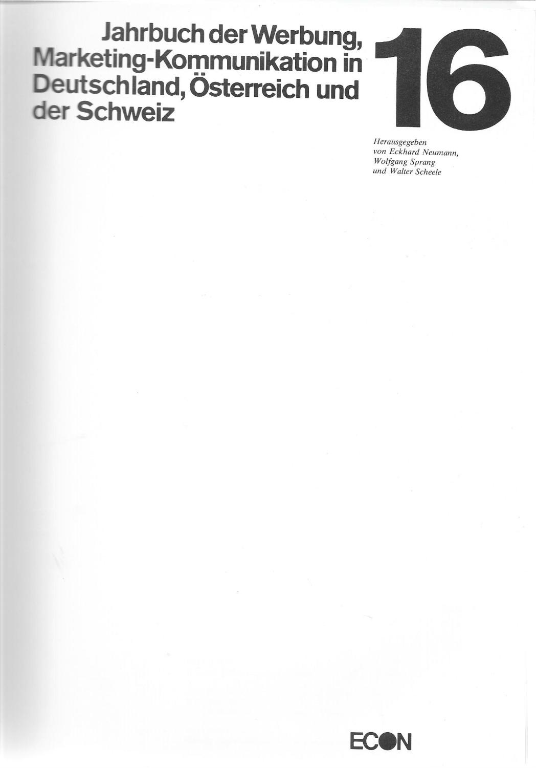 Jahrbuch der Werbung, Marketing - Kommunikation in Deutschland, Österreich und der Schweiz 1979 - E. Neumann, W. Sprang, W. Scheele