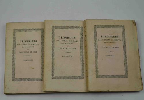 I lombardi alla prima crociata. Canti quindici. - GROSSI TOMMASO.